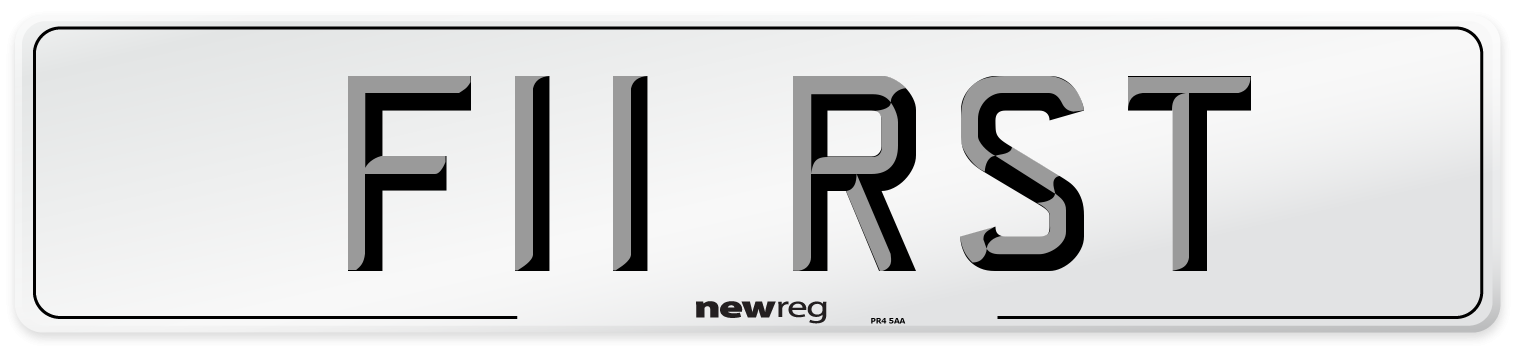 F11 RST Number Plate from New Reg